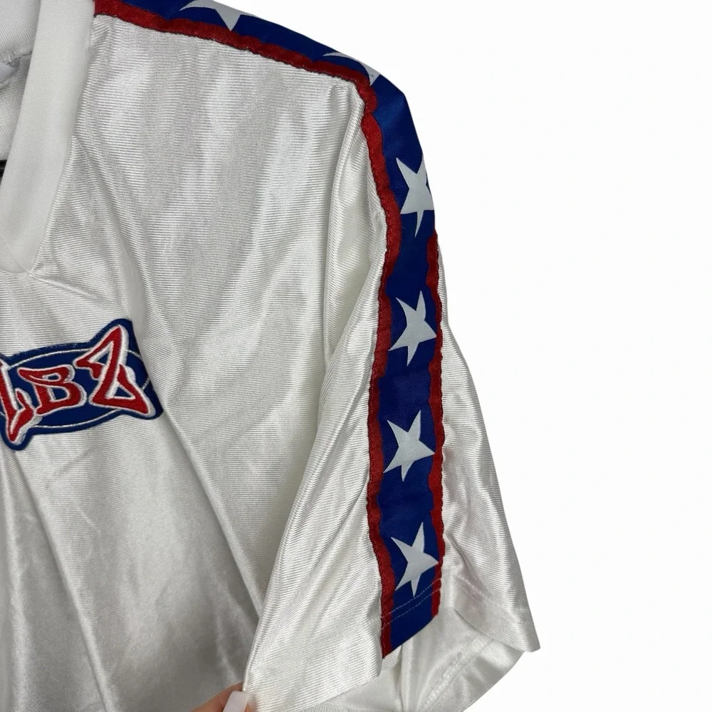 Vintage‎ 90s LBZ Motocross Jersey Adult Sz XL Stars Stripes Made in USA in White